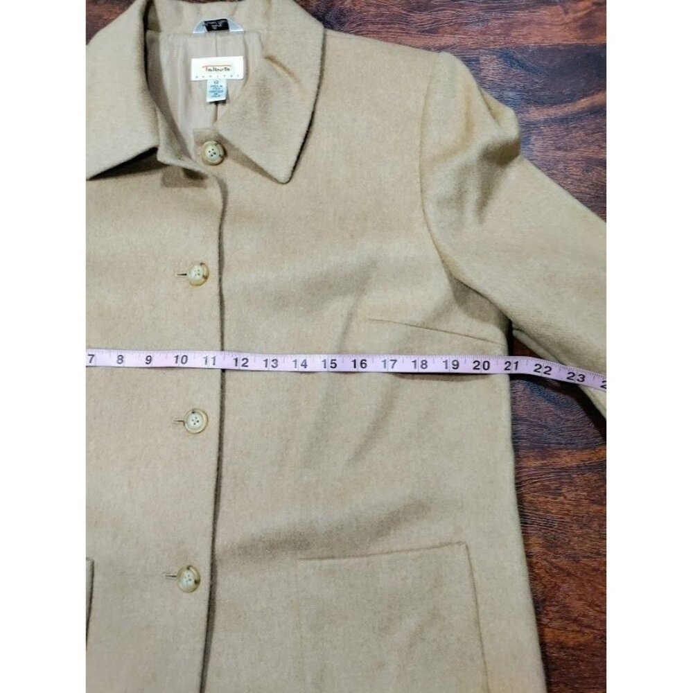 Vintage Talbots Camel Hair Long Sleeve Button Up Blazer Jacket Tan Women's 12 - Picture 13 of 16